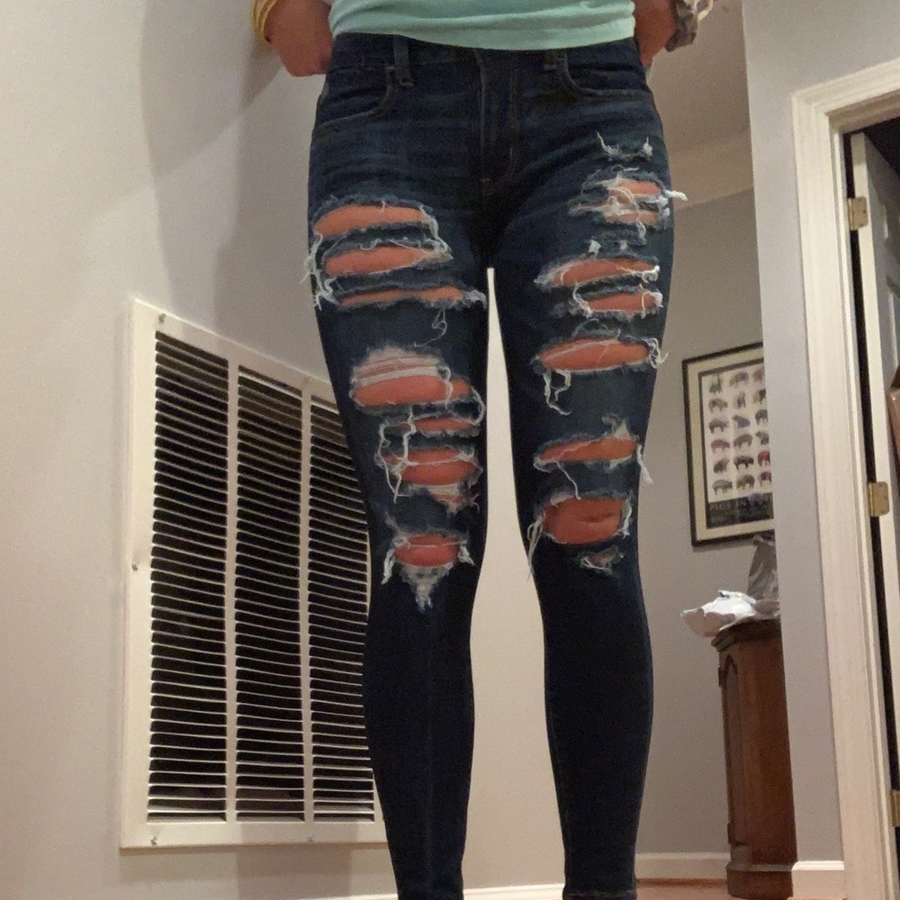 Distressed jeans
